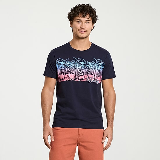 Hurley Mens Crew Neck Short Sleeve Regular Fit Graphic T-Shirt