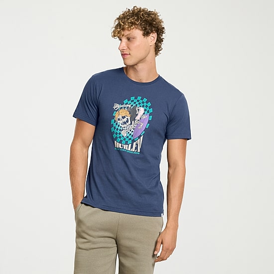 Hurley Mens Crew Neck Short Sleeve Regular Fit Graphic T-Shirt