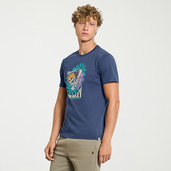 Hurley Mens Crew Neck Short Sleeve Regular Fit Graphic T-Shirt
