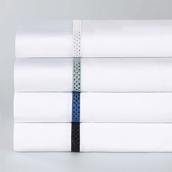 SUPERIOR® Riverton Cotton Cross Stitch Embroidery 320tc Deep Pocket Sheet Set