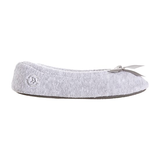 Isotoner Terry Womens Slip Resistant Ballerina Slippers
