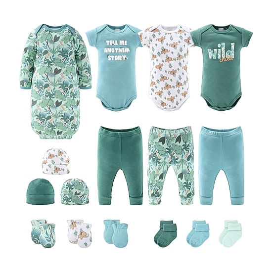 The Peanutshell 0-3m Baby Unisex Knit 16-pc. Baby Clothing Set