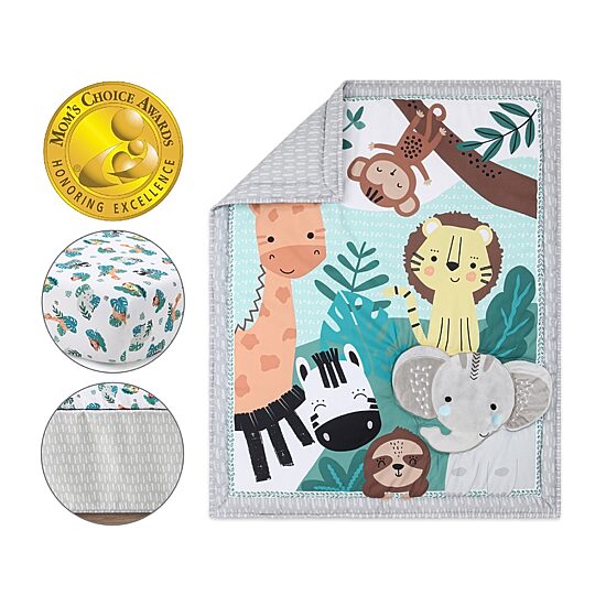 The Peanutshell Safari Adventures 3-pc. Crib Bedding Set