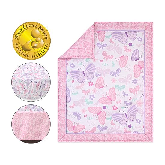 The Peanutshell Butterfly Song 3-pc. Crib Bedding Set