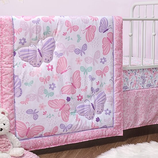 The Peanutshell Butterfly Song 3-pc. Crib Bedding Set