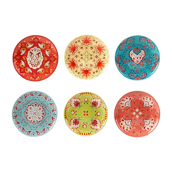 Certified International Francesca 6pc Earthenware Appetizer Plate Set