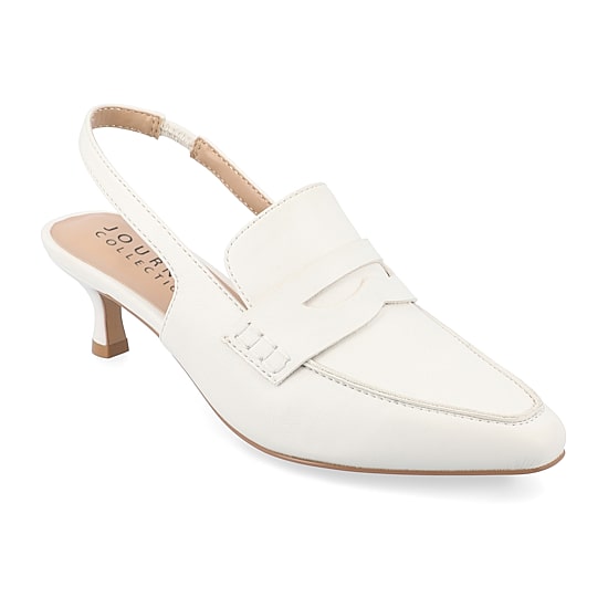 Journee Collection Amory Womens Moc Closed Toe Kitten Heel Pumps