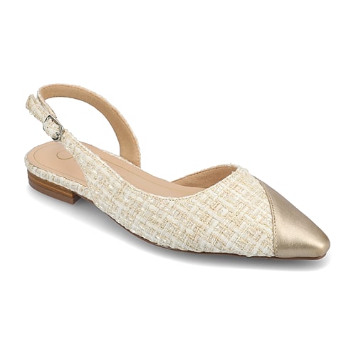 Journee Collection Daphnne Womens Pointed Closed Toe Ballet Flats, 12 Medium, Beige