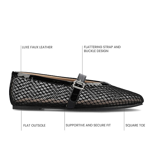 Journee Collection Casha Womens Square Closed Toe Ballet Flats