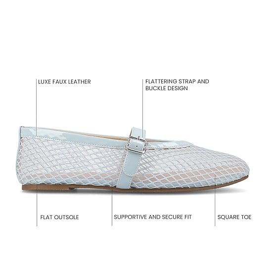 Journee Collection Casha Womens Square Closed Toe Ballet Flats