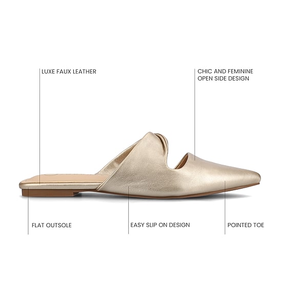 Journee Collection Enniss Womens Pointed Closed Toe Mules