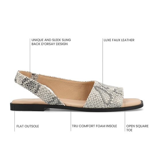 Journee Collection Womens Brinsley Slingback Strap Flat Sandals