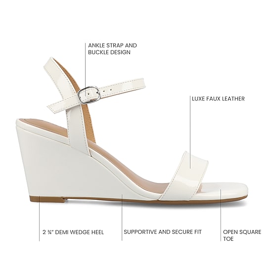 Journee Collection Womens Clayr Wedge Sandals