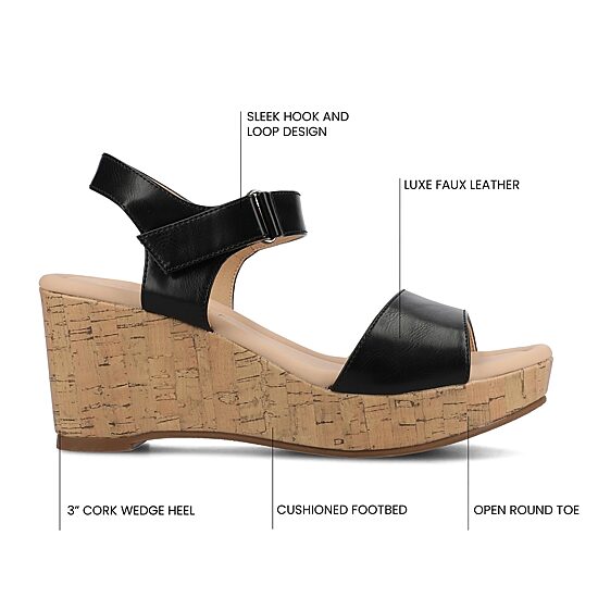 Journee Collection Womens Ranae Wedge Sandals