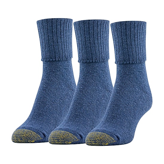 Gold Toe Bermuda Womens 3 Pair Turncuff Socks