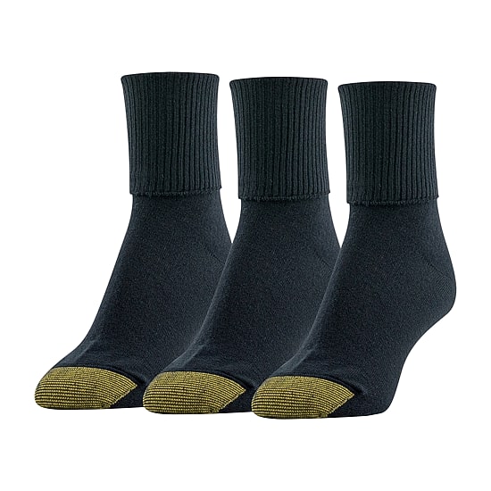 Gold Toe Ultra Soft Womens Multi-Pack 3 Pair Turncuff Socks