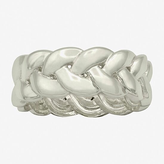 Sparkle Allure Womens 7.5MM Pure Silver Over Brass Band
