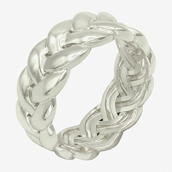 Sparkle Allure Womens 7.5MM Pure Silver Over Brass Band