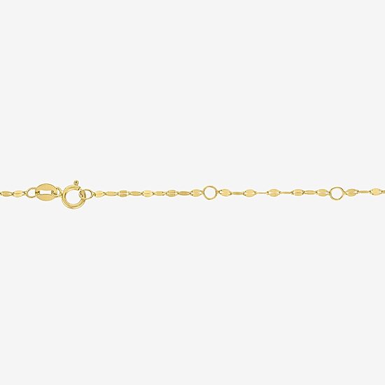(G-H Womens 1/3 CT. T.W. Lab Grown White Diamond 10K Gold Cross 16 Inch Pendant Necklace