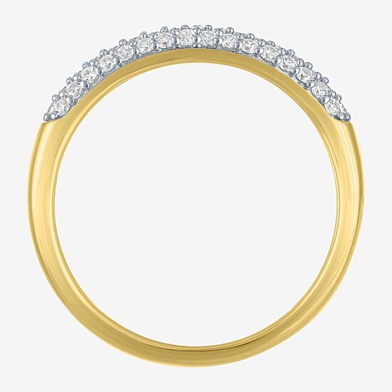 Diamond Addiction (G-H, I1-I2) Womens 5.5MM 1/3 CT. T.W. Lab Grown White Diamond 10K Gold Band