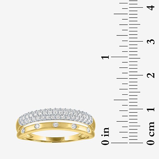 Diamond Addiction (G-H, I1-I2) Womens 5.5MM 1/3 CT. T.W. Lab Grown White Diamond 10K Gold Band