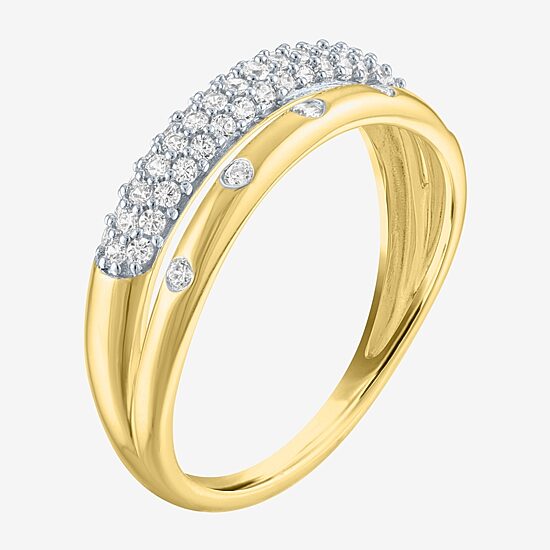 Diamond Addiction (G-H, I1-I2) Womens 5.5MM 1/3 CT. T.W. Lab Grown White Diamond 10K Gold Band