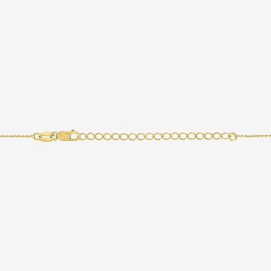 (G-H/ I1-I2) Womens 1/6 CT. T.W. Lab Grown White Diamond 14K Gold Over Silver Sterling Silver Heart 16 Inch Pendant Necklace