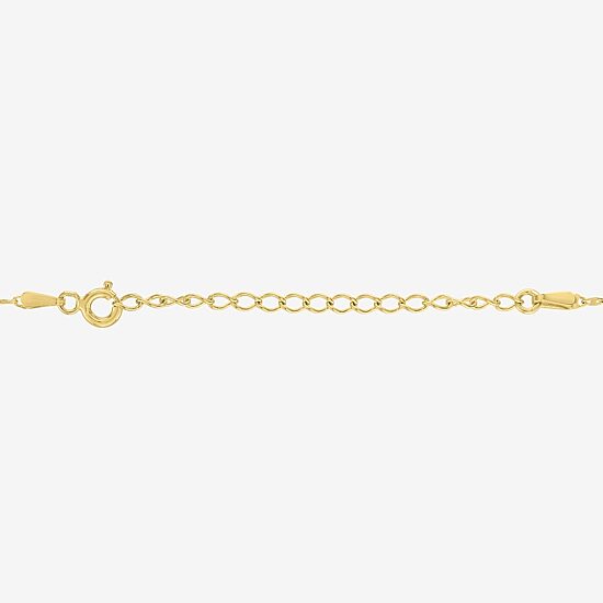 (G-H/ I1-I2) Womens 1/10 CT. T.W. Lab Grown White Diamond 14K Gold Over Silver Sterling Silver Circle 16 Inch Pendant Necklace