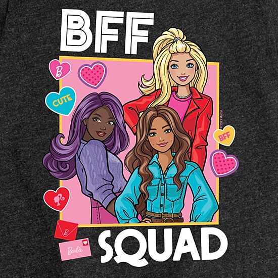 Big Kid Girls Crew Neck Short Sleeve Barbie T-Shirt