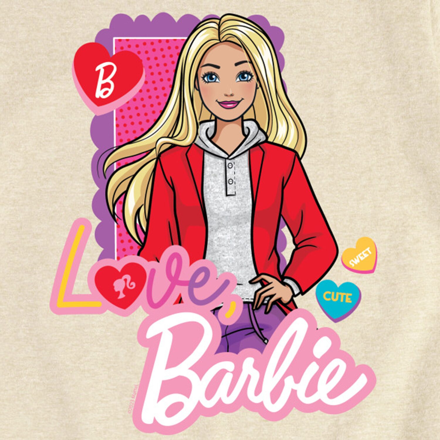 Big Kid Girls Crew Neck Short Sleeve Barbie T-Shirt