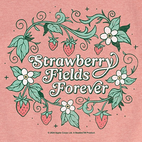 Strawberry Fields Big Kid Girls Crew Neck Short Sleeve The Beatles T-Shirt