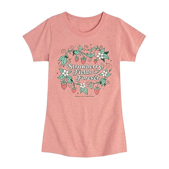 Strawberry Fields Big Kid Girls Crew Neck Short Sleeve The Beatles T-Shirt