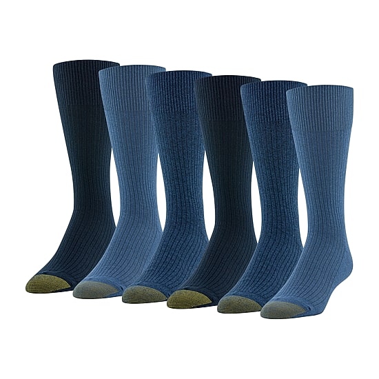 Gold Toe Stanton Mens 6 Pair Crew Socks
