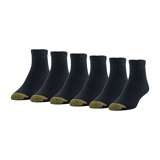 Gold Toe Athletic Sport Mens Breathable 6 Pair Big and Tall Quarter Ankle Socks