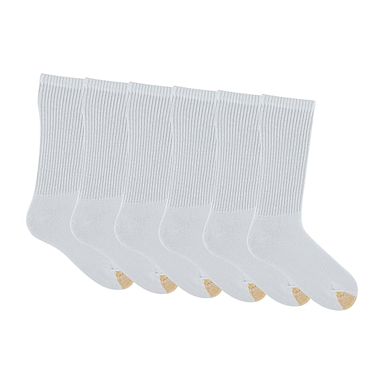 Gold Toe Athletic Sport Mens 6 Pair Crew Socks
