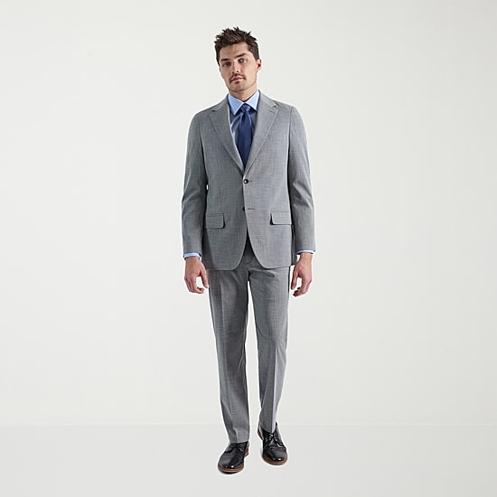 Haggar JMH 4 Way Stretch Houndstooth Mens Slim Fit Flat Front Suit Pant