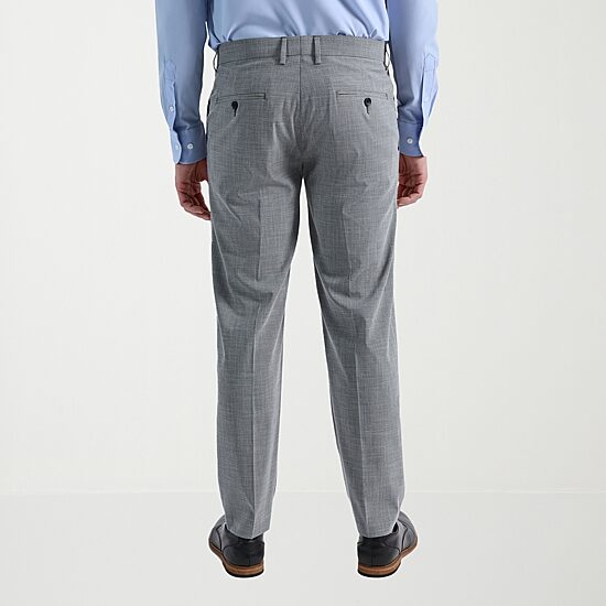Haggar JMH 4 Way Stretch Houndstooth Mens Slim Fit Flat Front Suit Pant