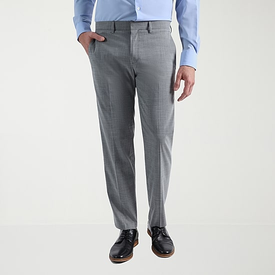 Haggar JMH 4 Way Stretch Houndstooth Mens Slim Fit Flat Front Suit Pant