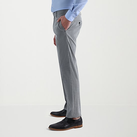 Haggar JMH 4 Way Stretch Houndstooth Mens Slim Fit Flat Front Suit Pant