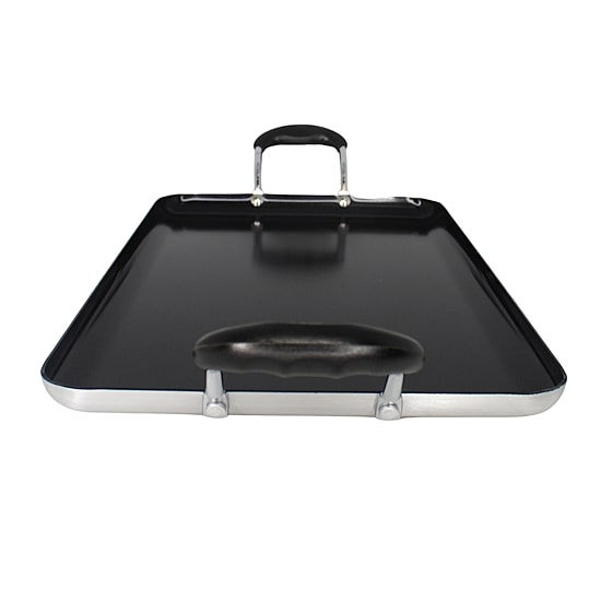 IMUSA Bistro Ceramic 17X10" Double Burner Griddle with Cool Touch Handles