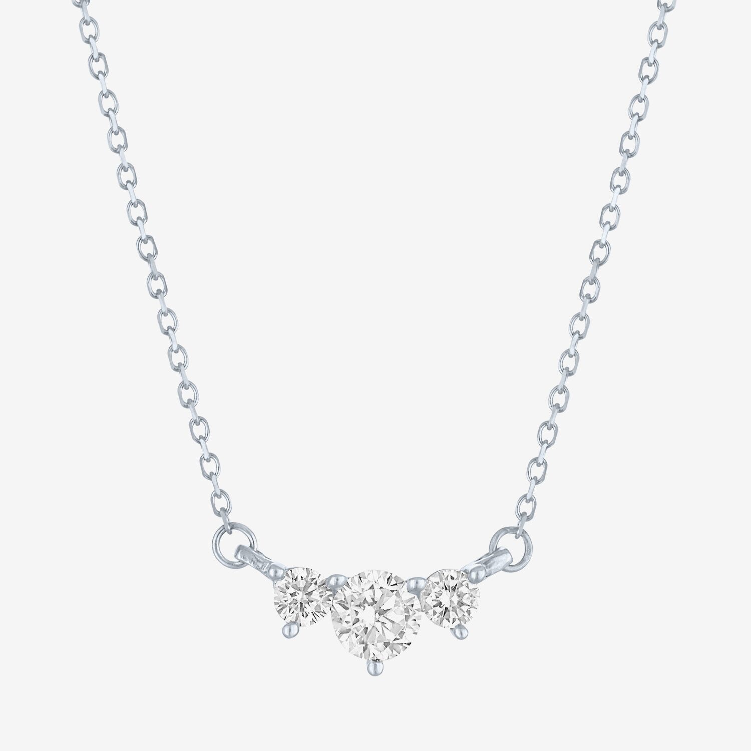 (Si2-I1/G-H) Womens 1/3 CT. T.W. Lab Grown White Diamond 10K Gold Round 18 Inch Pendant Necklace