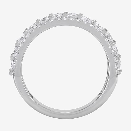 (H-I / Si1-Si2) Womens 5.5MM 2 CT. T.W. Lab Grown White Diamond 10K Gold Anniversary Band