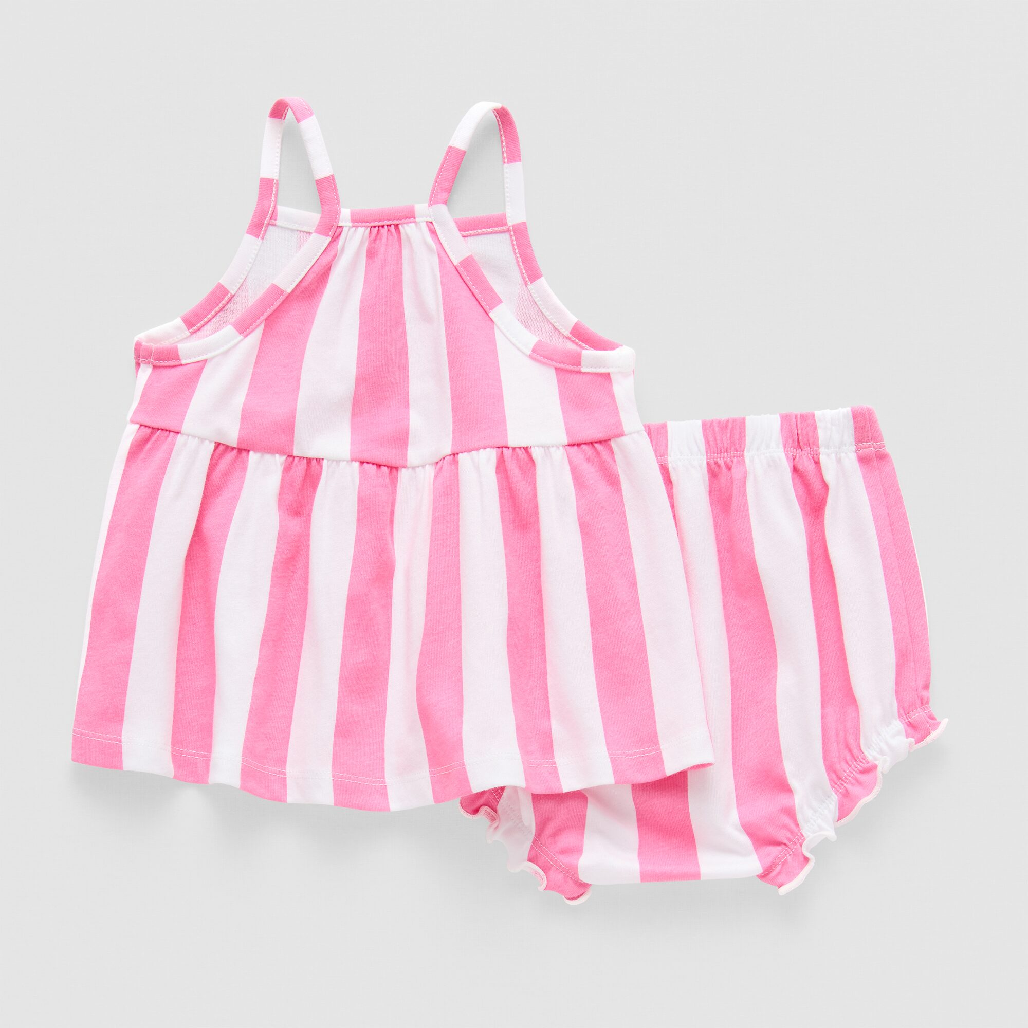 Okie Dokie Baby Girls Striped 2-pc. Dress Set