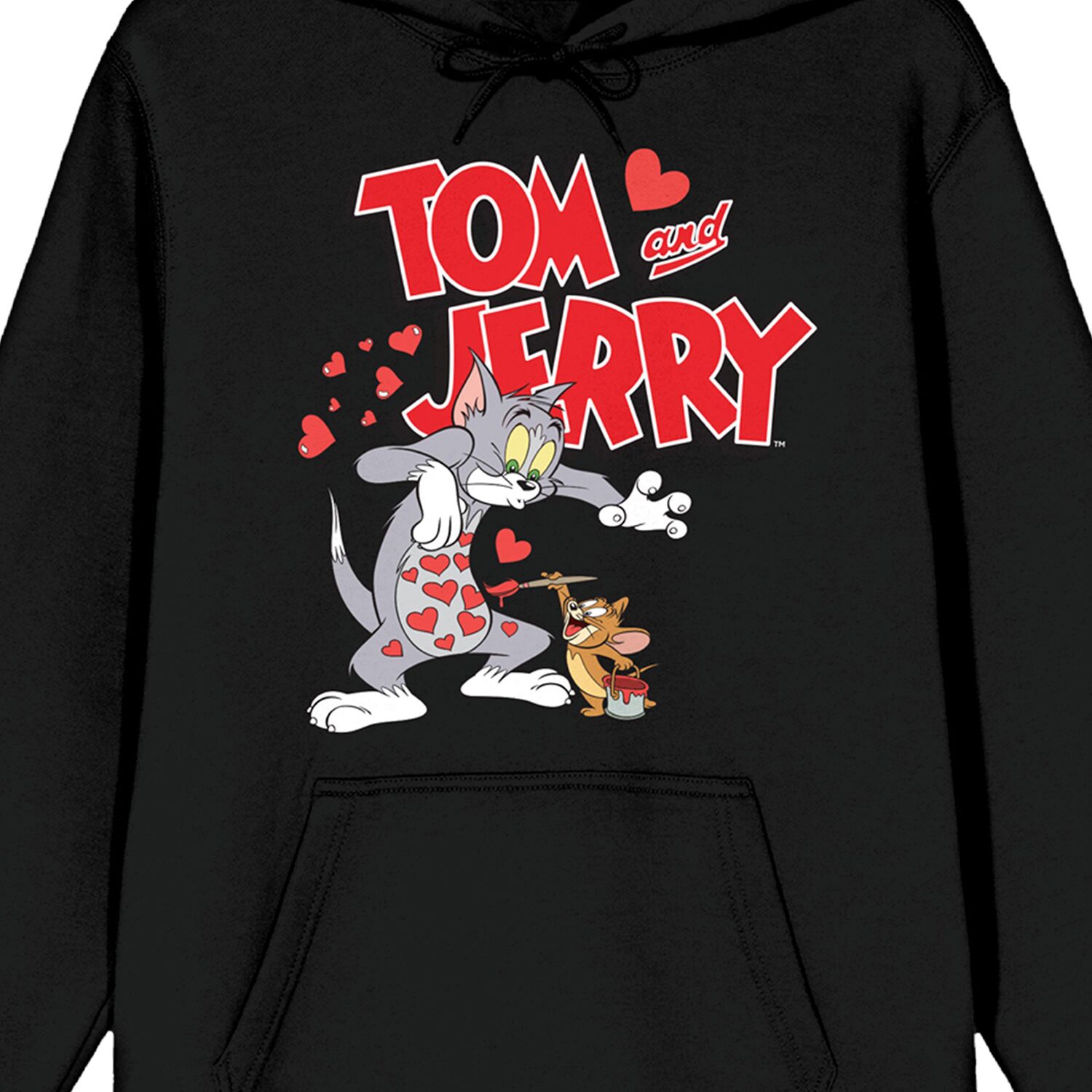 Womens Juniors Long Sleeve Tom and Jerry Fleece Hoodie