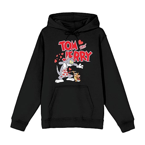 Womens Juniors Long Sleeve Tom and Jerry Hoodie