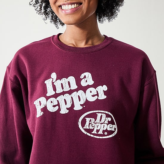 Womens Juniors Crew Neck Long Sleeve Sweatshirt