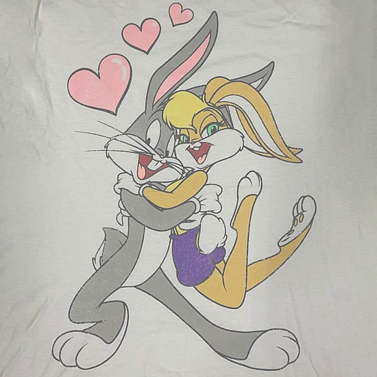 Womens Juniors Crew Neck Short Sleeve Looney Tunes T-Shirt