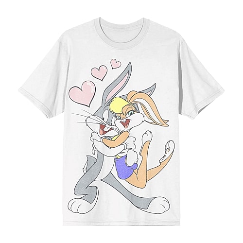Bioworld Womens Juniors Crew Neck Short Sleeve Looney Tunes T-shirt In White