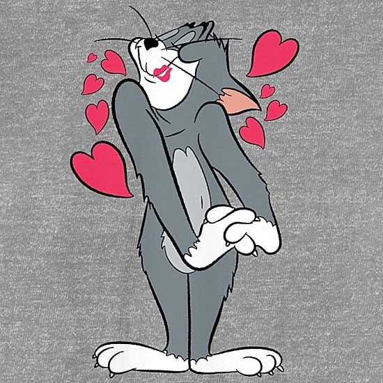 Womens Juniors Crew Neck Short Sleeve Tom and Jerry T-Shirt