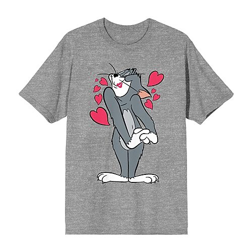 Bioworld Womens Juniors Crew Neck Short Sleeve Tom And Jerry T-shirt In Gray